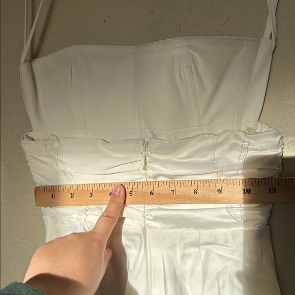 House of CB Lois Ivory Satin Corset Midi Dress NWOT Size XS - Picture 10 of 15